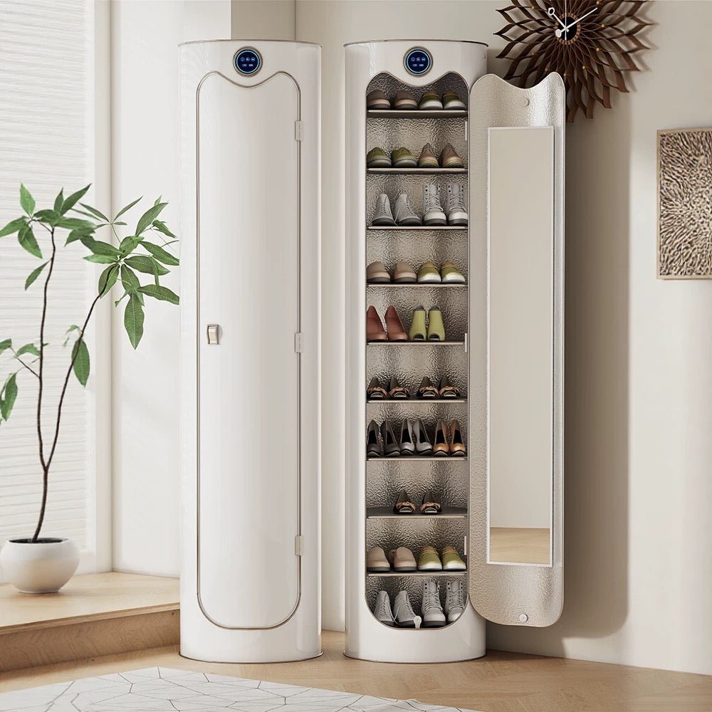 360° Rotating Smart Shoe Cabinet with UV & Ozone Sterilization - SHAGHAF HOME