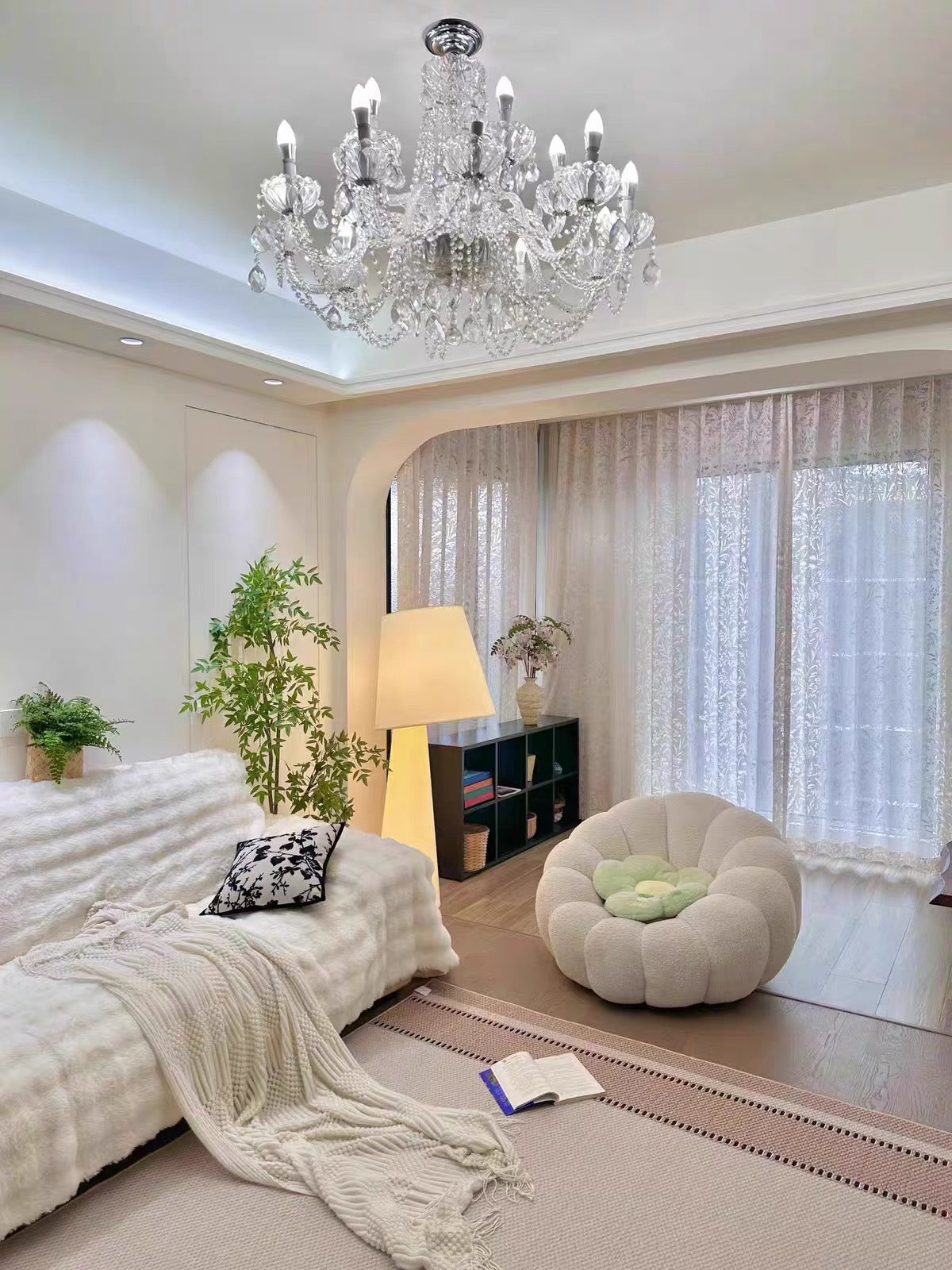 Solenne Sculptural Fabric Floor Lamp