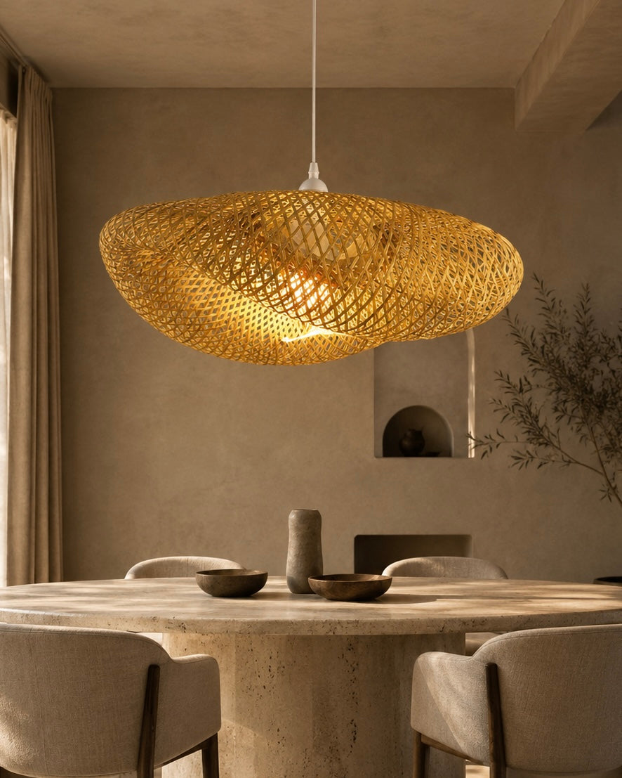 Aurelio Organic Bamboo Pendant Lamp – 100CM