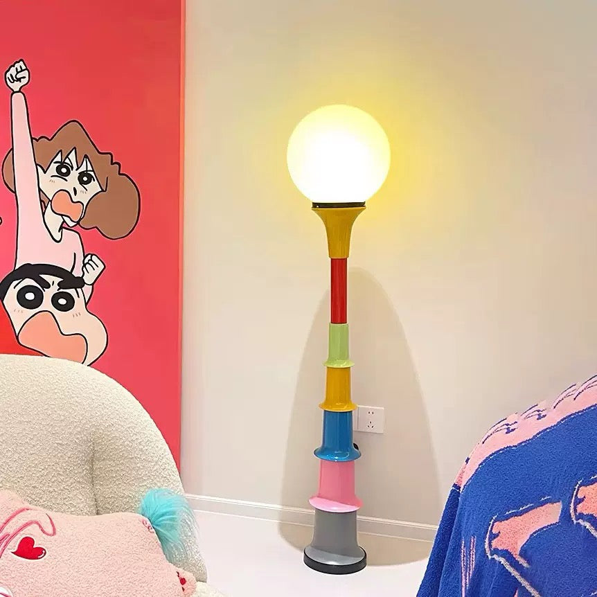 Viva Pop Modern Multicolor Floor Lamp – Globe Light Artistic Standing Lamp (130 cm)