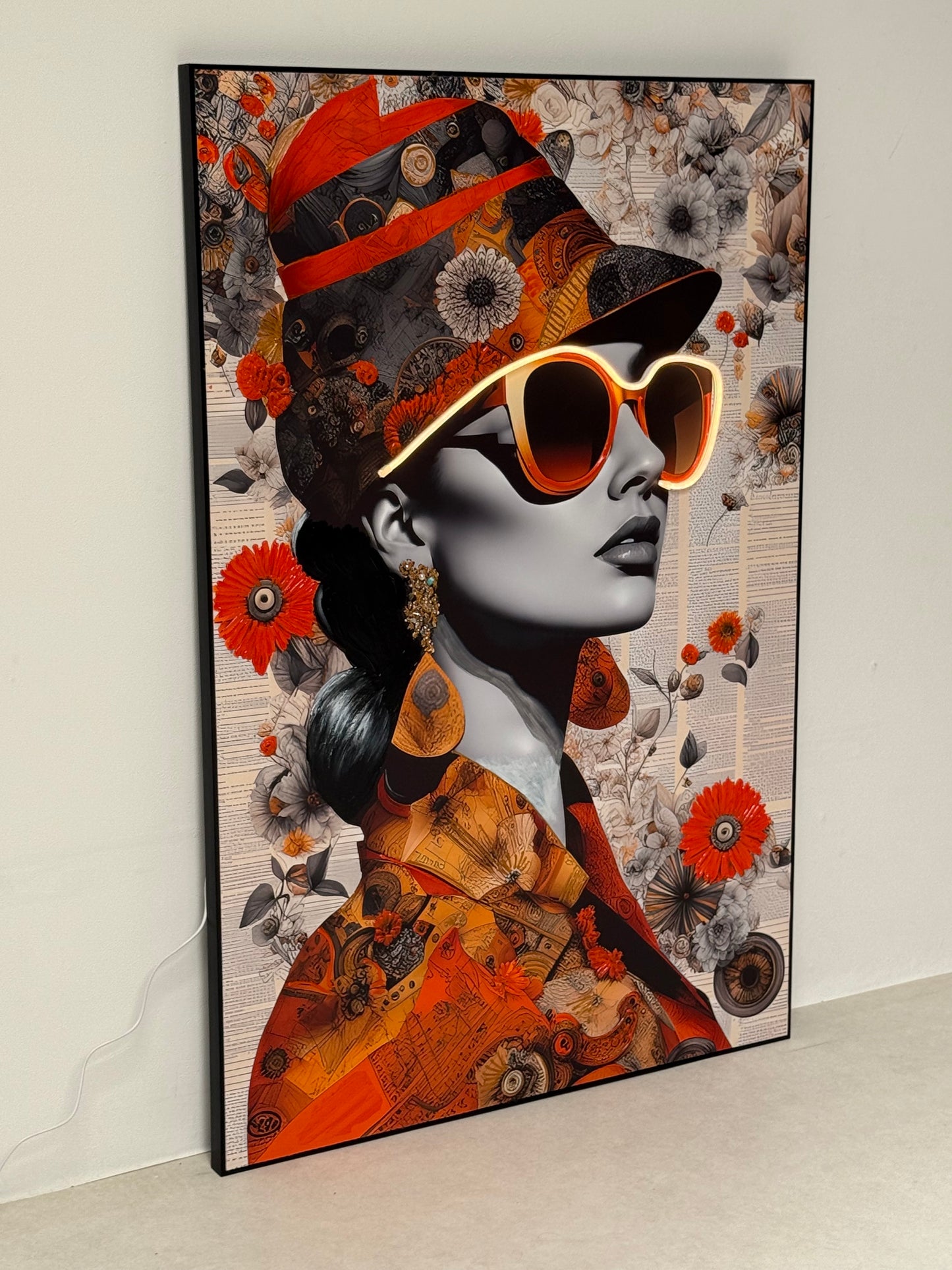 Radiant Muse – LED Wall Art (120x80 cm)