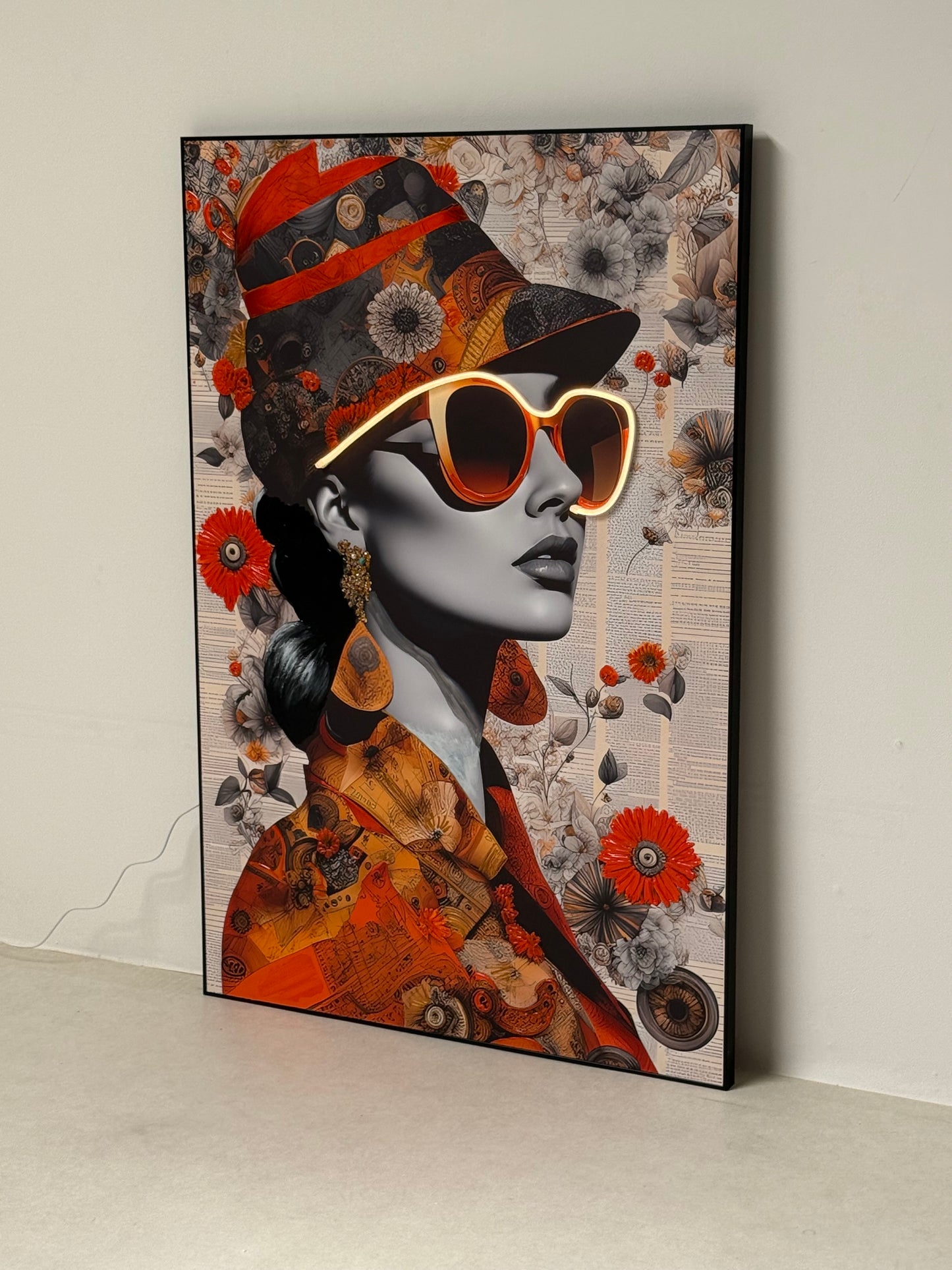 Radiant Muse – LED Wall Art (120x80 cm)