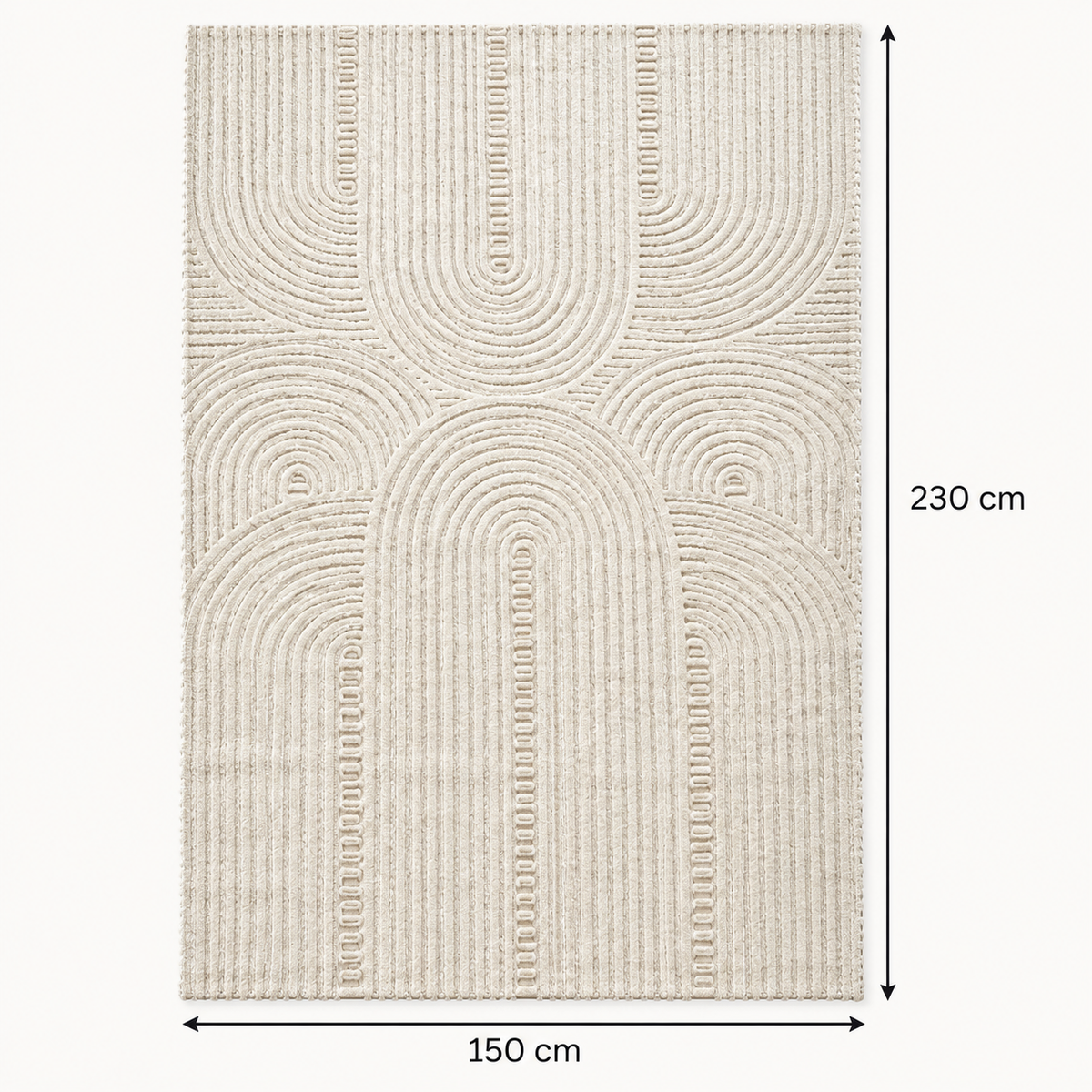 Ivory Textured Rug 150x230cm UAE | SHAGHAF HOME