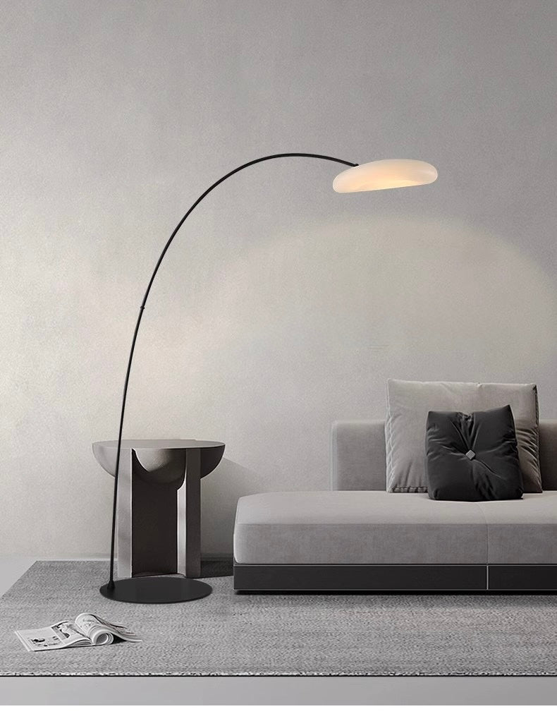 Arcadia Minimalist LED Floor Lamp – Sculptural Curved Design with Warm Ambient Lighting - SHAGHAF HOME