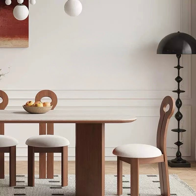 Arden Sintered Stone Dining Table – Solid Wood Base | 180 cm - SHAGHAF HOME