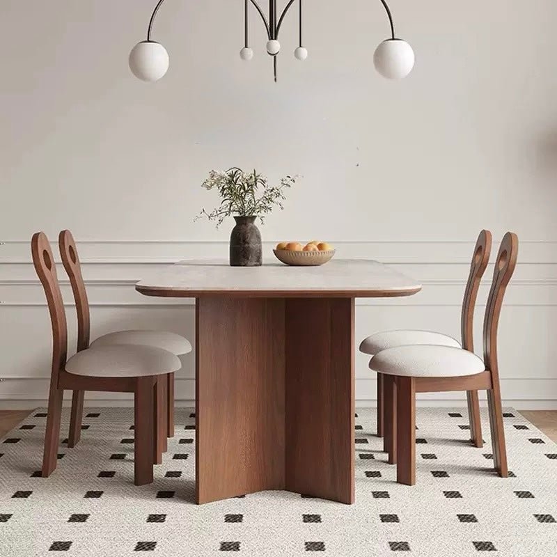 Arden Sintered Stone Dining Table – Solid Wood Base | 180 cm - SHAGHAF HOME