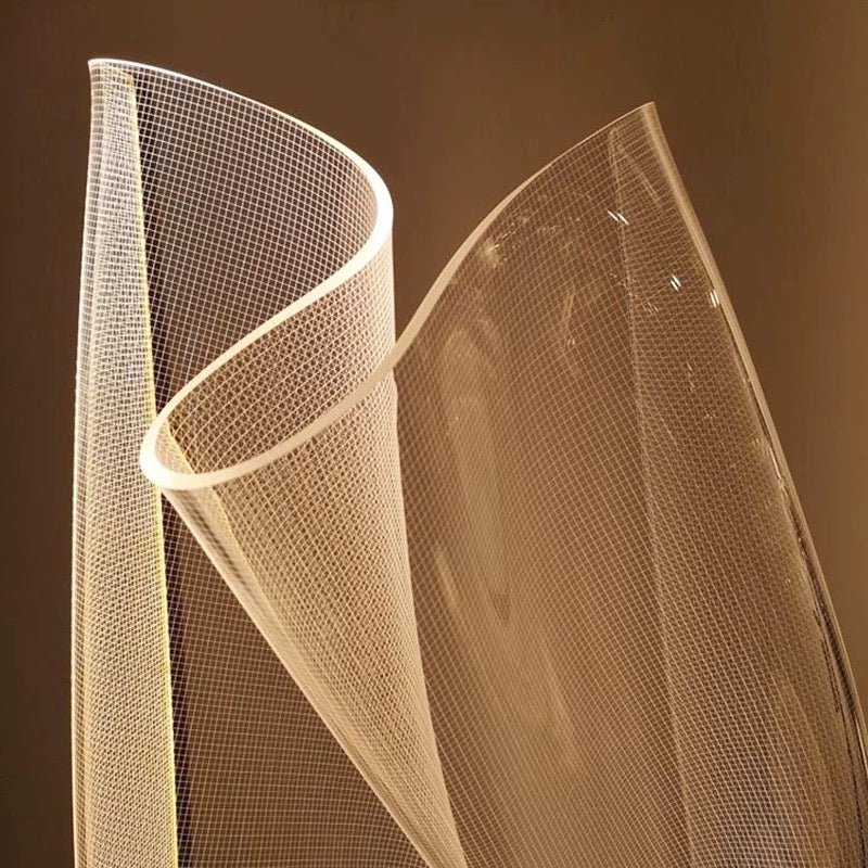 Art Post - modern Avant Silk - like Acrylic Floor Lamp - SHAGHAF HOME