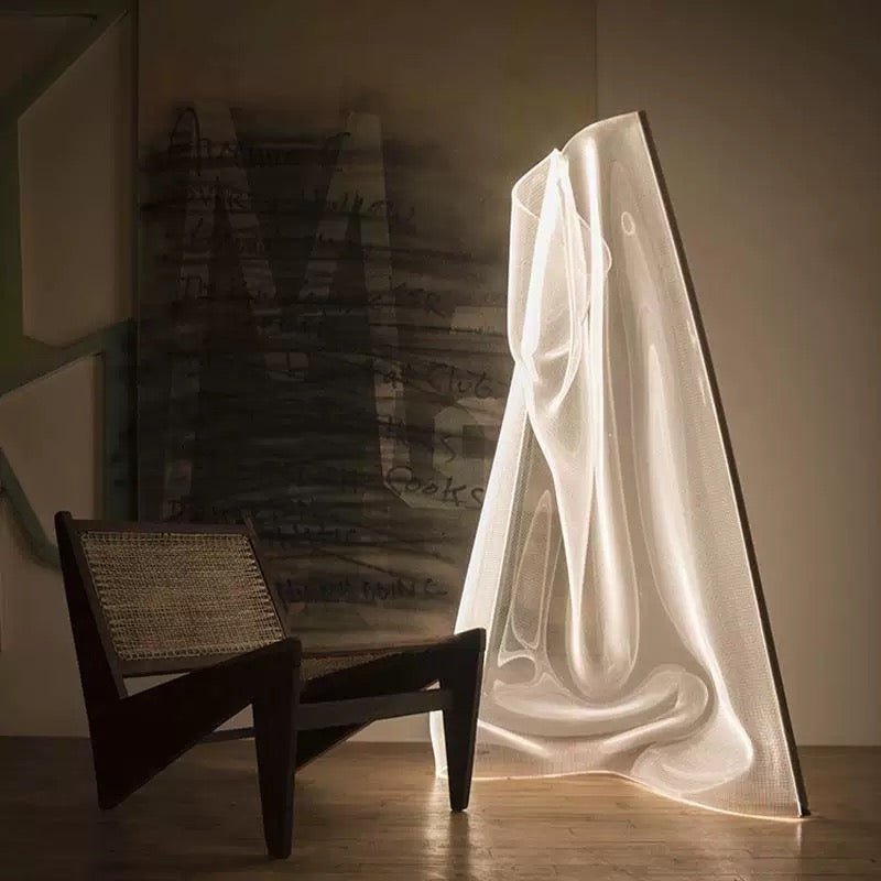 Art Post - modern Avant Silk - like Acrylic Floor Lamp - SHAGHAF HOME