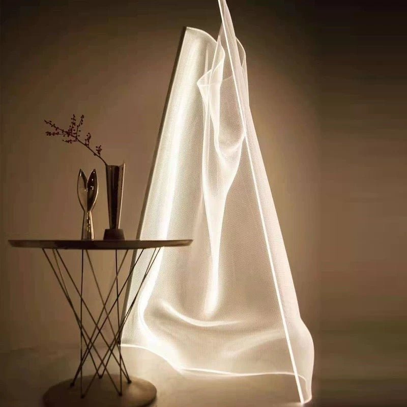 Art Post - modern Avant Silk - like Acrylic Floor Lamp - SHAGHAF HOME