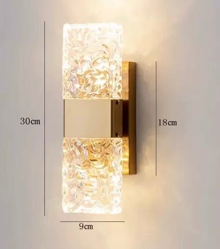 Aurora Crystal Wall Lamp – 3 - Color LED - SHAGHAF HOME