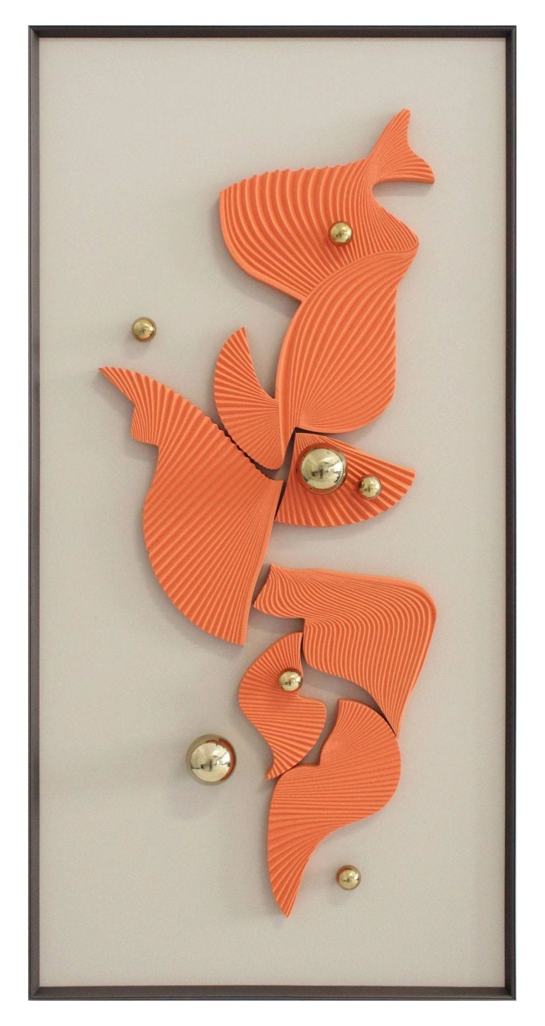 Aurora Flow – 3D Handmade Wall Art with Gold Accents (120×60 cm) - SHAGHAF HOME