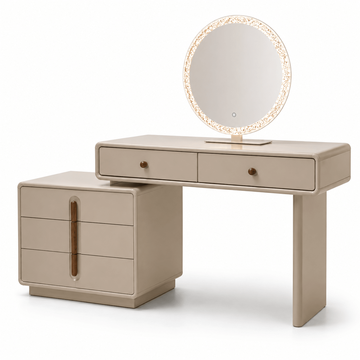 Aveline Modern Vanity Dresser with LED Mirror & Storage Cabinet - SHAGHAF HOME