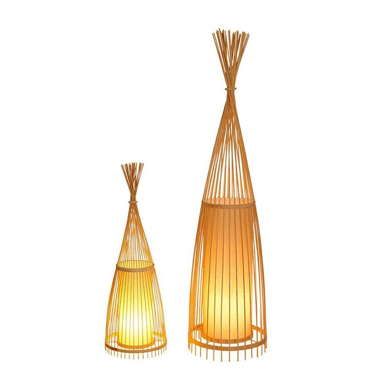 Bamboo Tapered Floor Light - SHAGHAF HOME