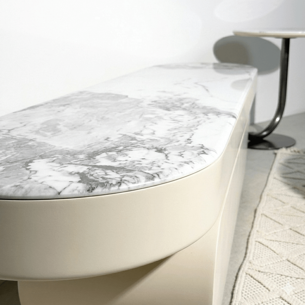 Belato Table Set – TV Table & Coffee Table with Modern Marble Finish - SHAGHAF HOME