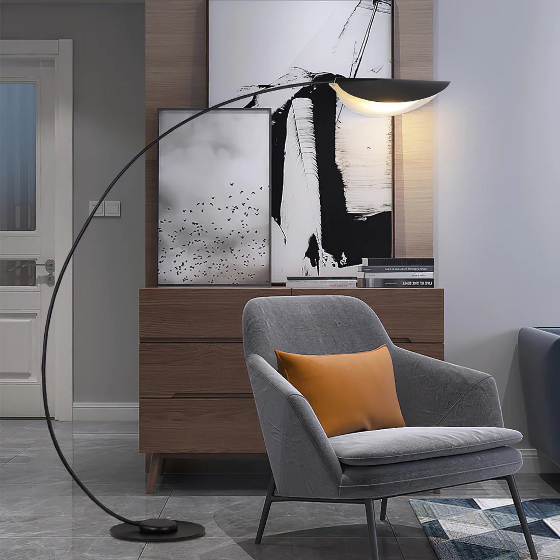 Black arch floor lamp - SHAGHAF HOME