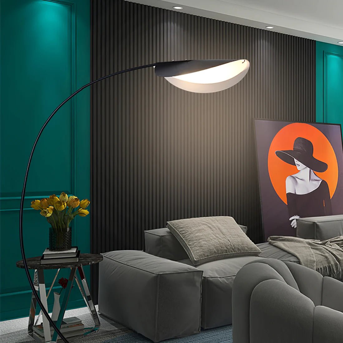 Black arch floor lamp - SHAGHAF HOME
