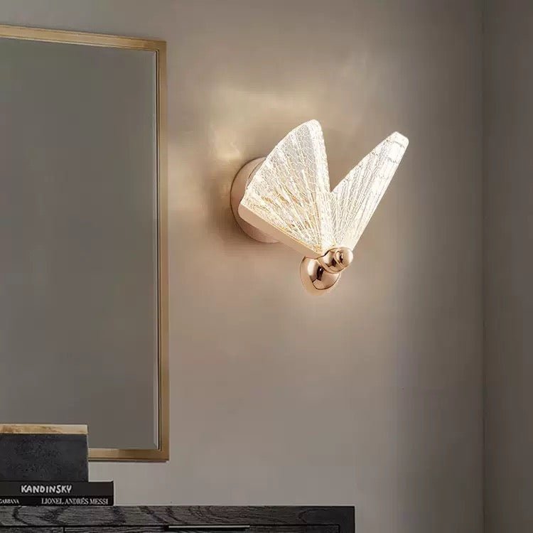 Butterfly Crystal Glow Wall Lamp – Modern Luxury LED Sconce - SHAGHAF HOME