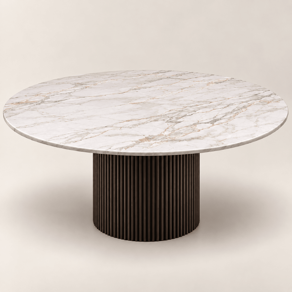 Calista Round Marble Dining Table - SHAGHAF HOME