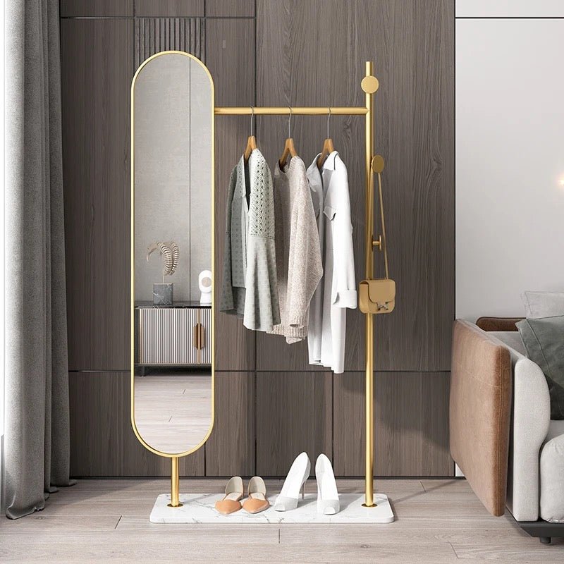 Amazon Wall Mirror With Coat Hooks Clothes Rack With Oval Full
