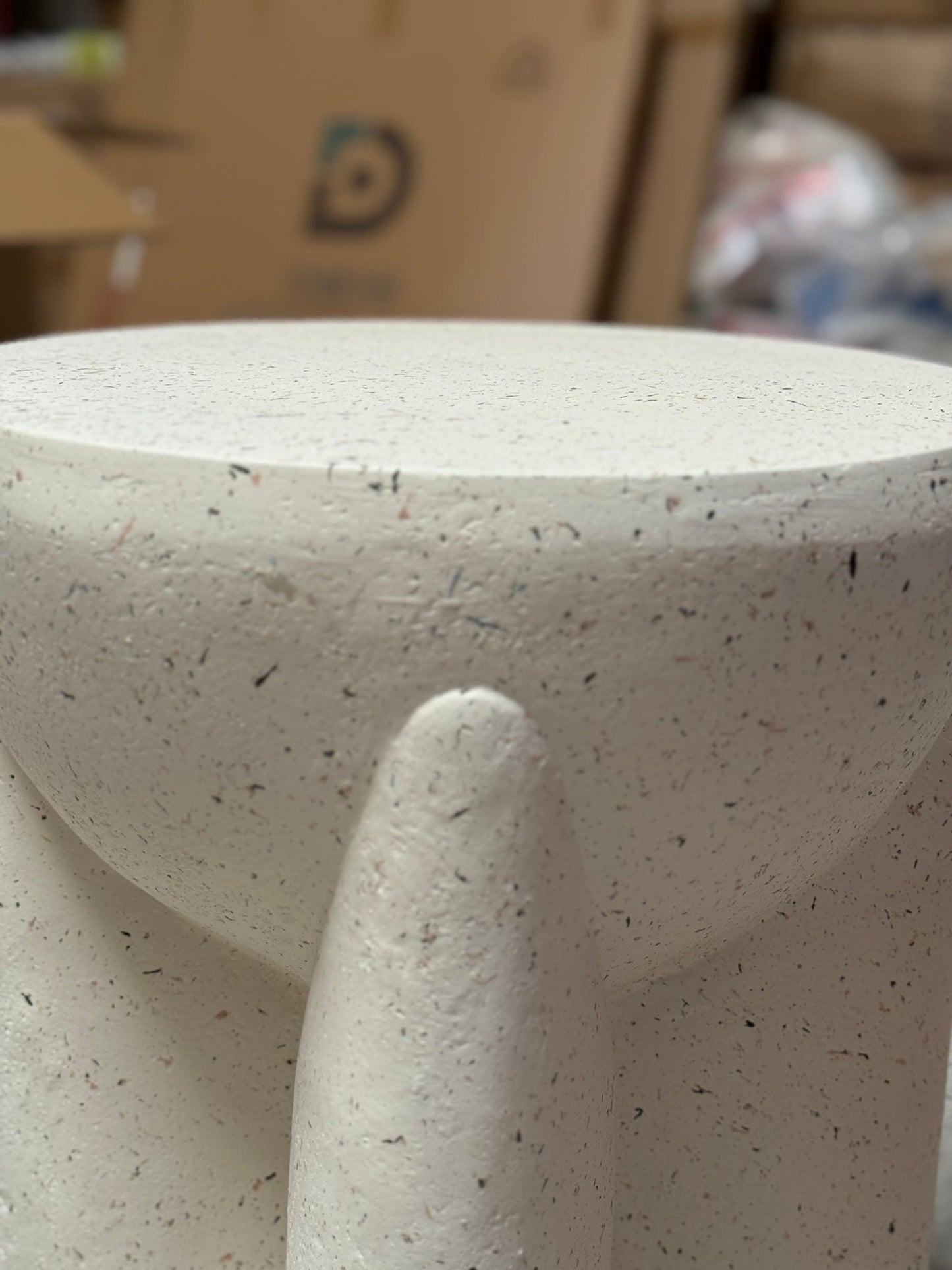 Contemporary Magnesium Mud accent Side Table - SHAGHAF HOME