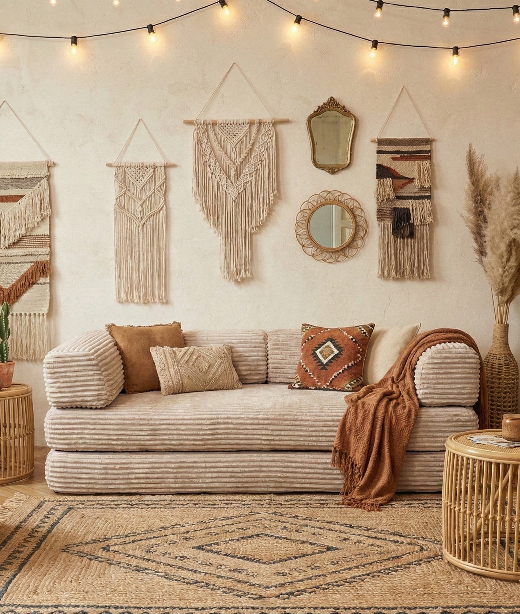 CozyFold Velvet Compressed Sofa Bed – Beige Elegance & Smart Comfort - SHAGHAF HOME