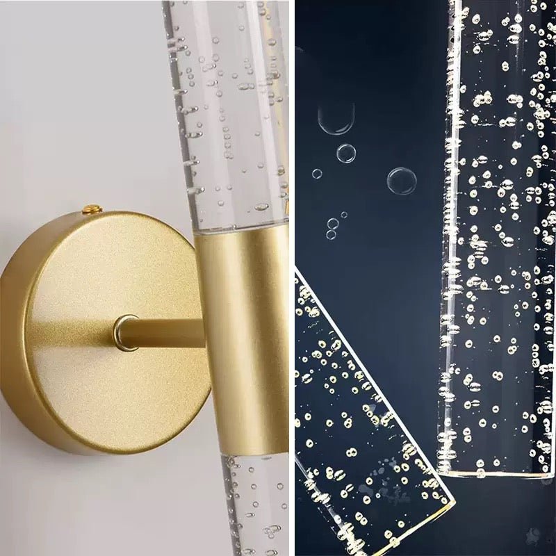 Crystal Glow Wall Light – Modern Gold Acrylic LED Sconce - SHAGHAF HOME