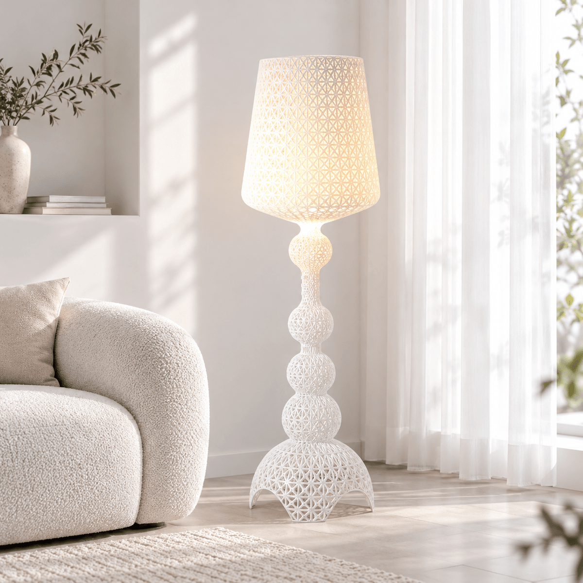 Crystal-Look Acrylic Floor Lamp - SHAGHAF HOME