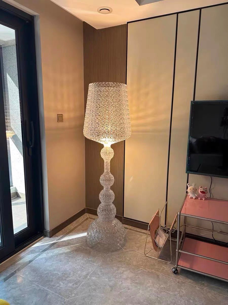 Crystal - Look Acrylic Floor Lamp with Remote Dimming - SHAGHAF HOME