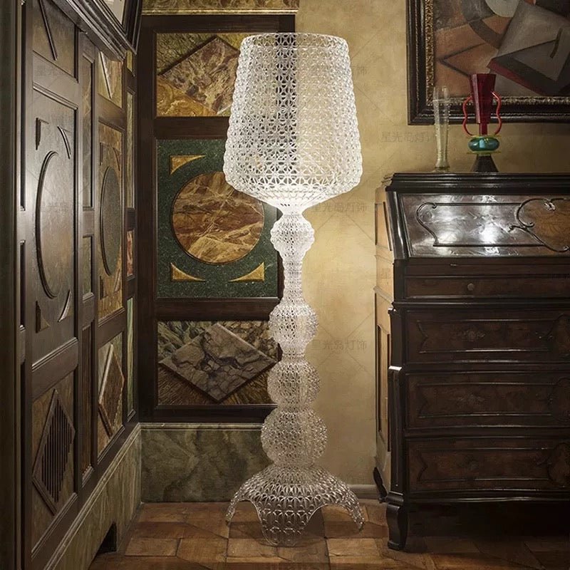 Crystal - Look Acrylic Floor Lamp with Remote Dimming - SHAGHAF HOME
