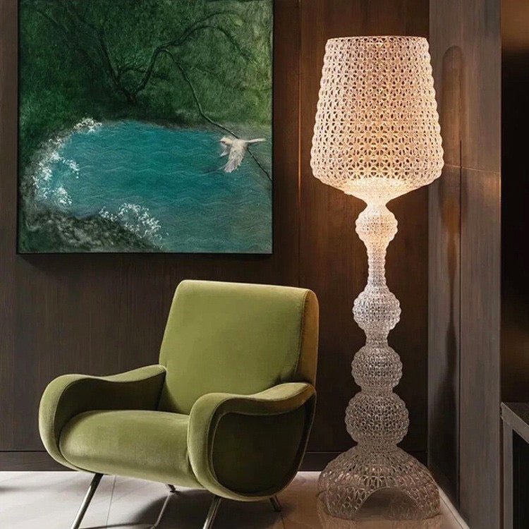 Crystal - Look Acrylic Floor Lamp with Remote Dimming - SHAGHAF HOME
