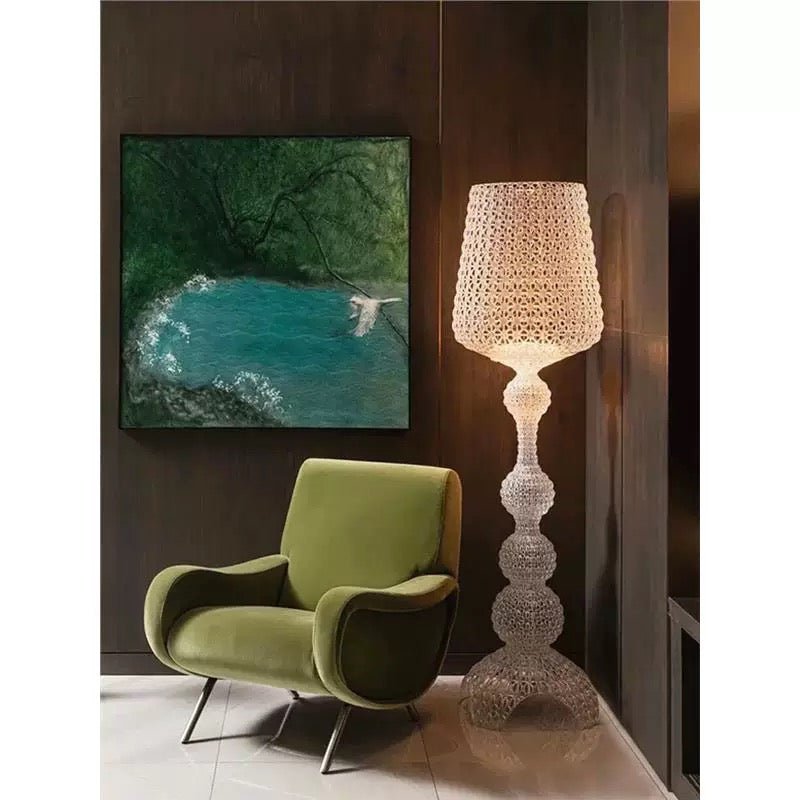 Crystal - Look Acrylic Floor Lamp with Remote Dimming - SHAGHAF HOME