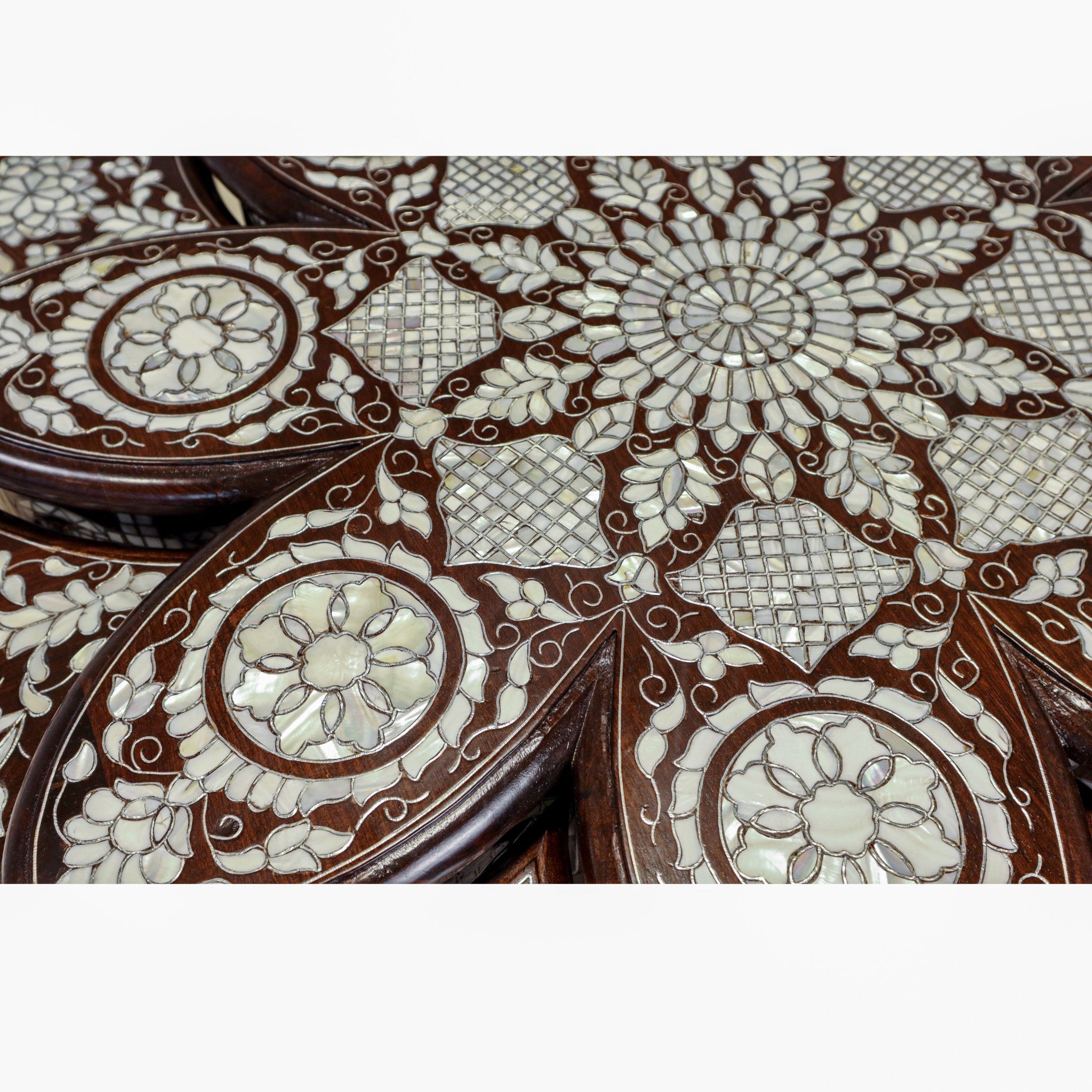 Damascus 9 - Piece Coffee Table Set - Octagonal Mother of Pearl - SHAGHAF HOME