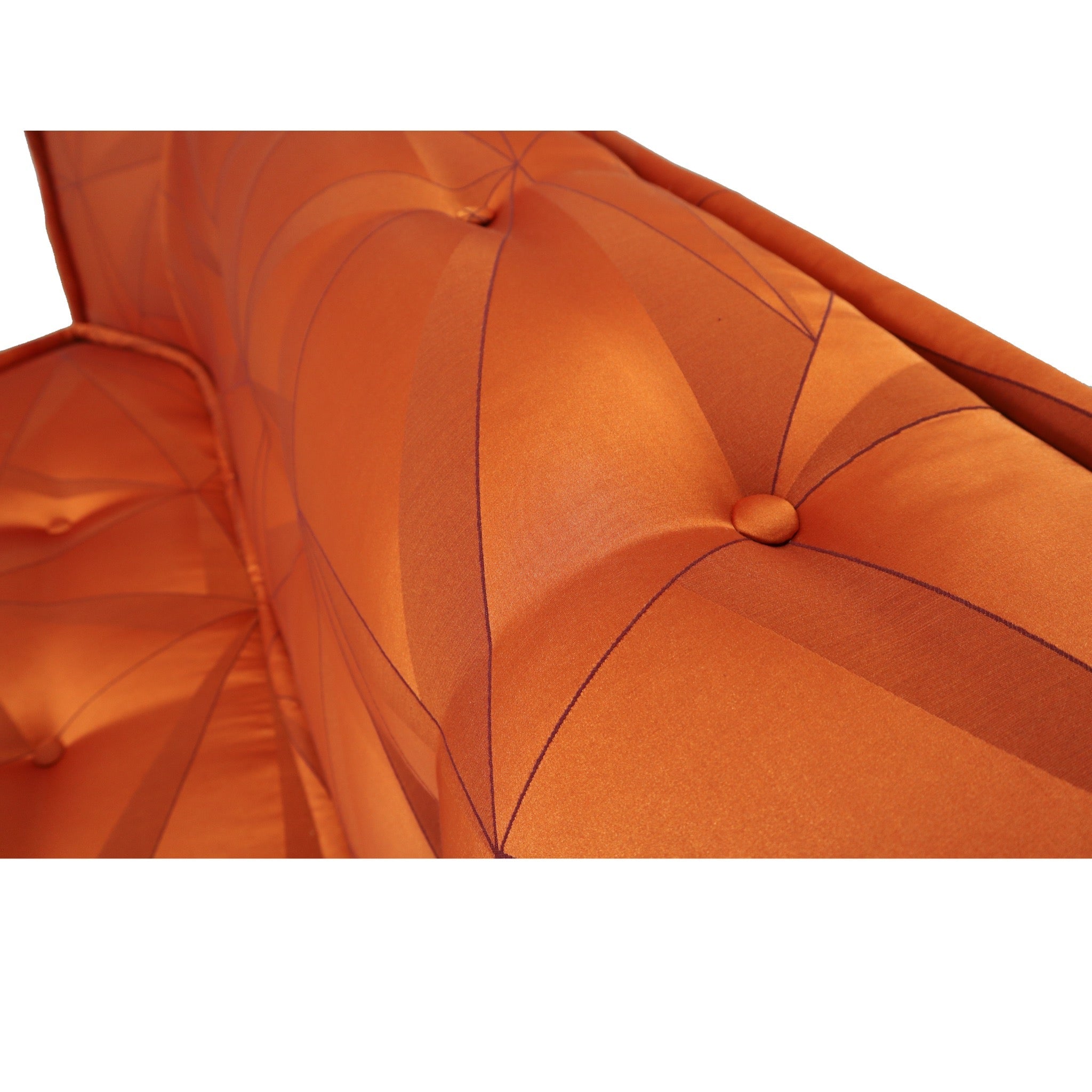 Damascus Majlis Corner Sofa with Mother of Pearl Base - Orange - SHAGHAF HOME