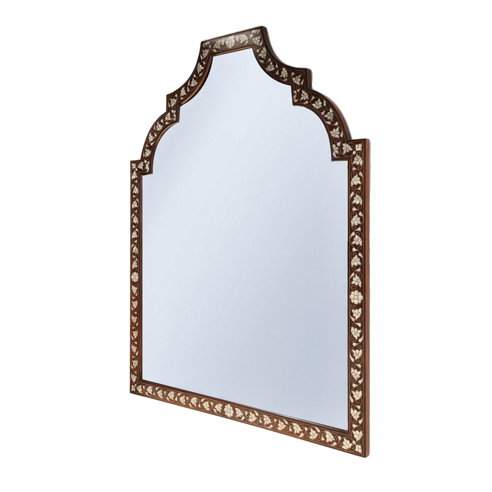 Damascus Mother of Pearl Mirror - Large Vine Motif - SHAGHAF HOME