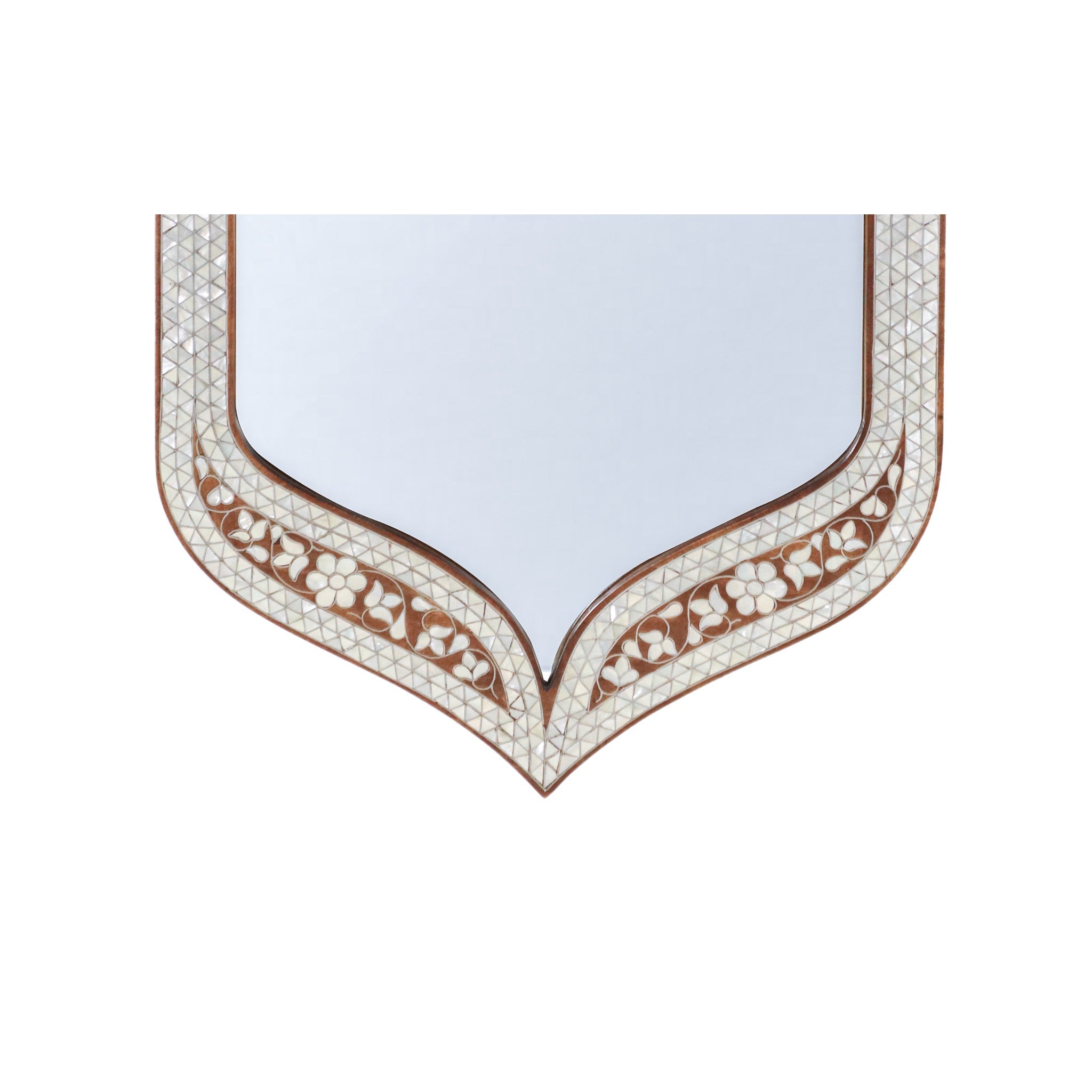 Damascus Mother of Pearl Mirror - Small Elongated Design - SHAGHAF HOME