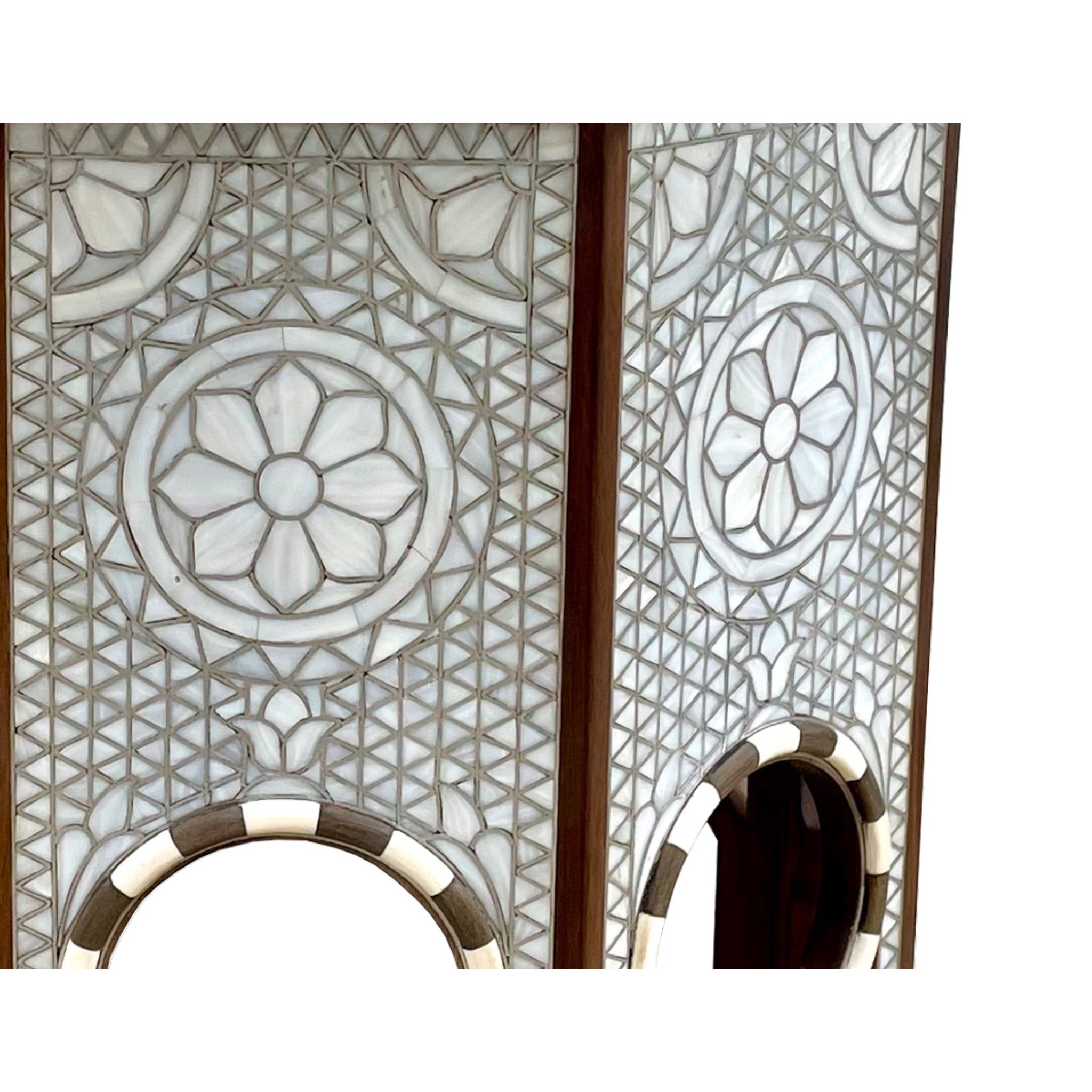 Damascus Octagonal Side Table - Mother of Pearl Inlay - SHAGHAF HOME