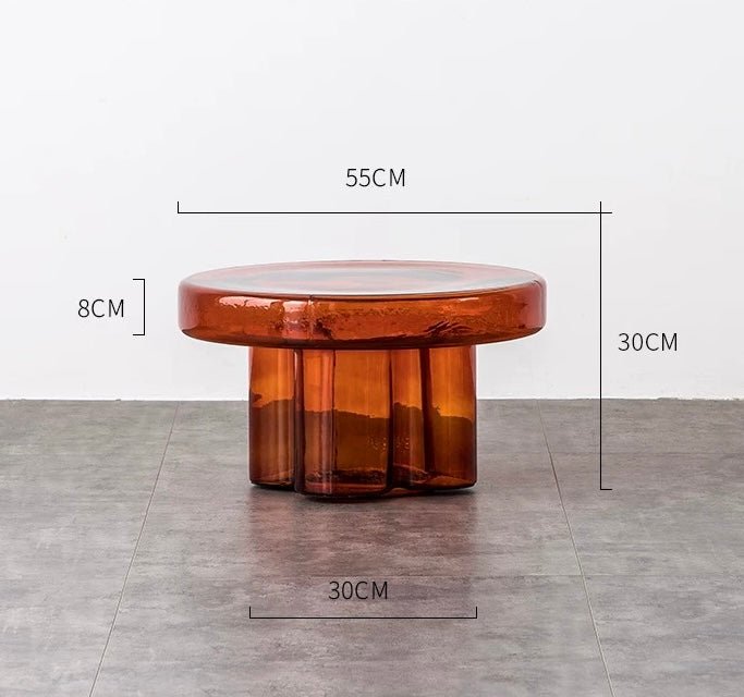 Designer Glass Coffee Table Set Handcrafted Tempered Glass Design - SHAGHAF HOME