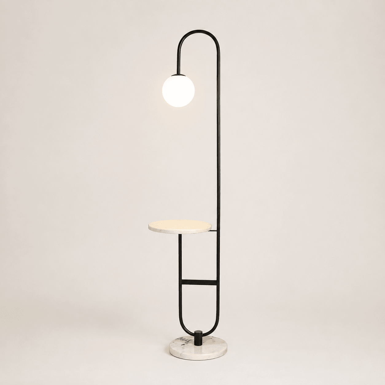 Double marble black floor lamp - SHAGHAF HOME