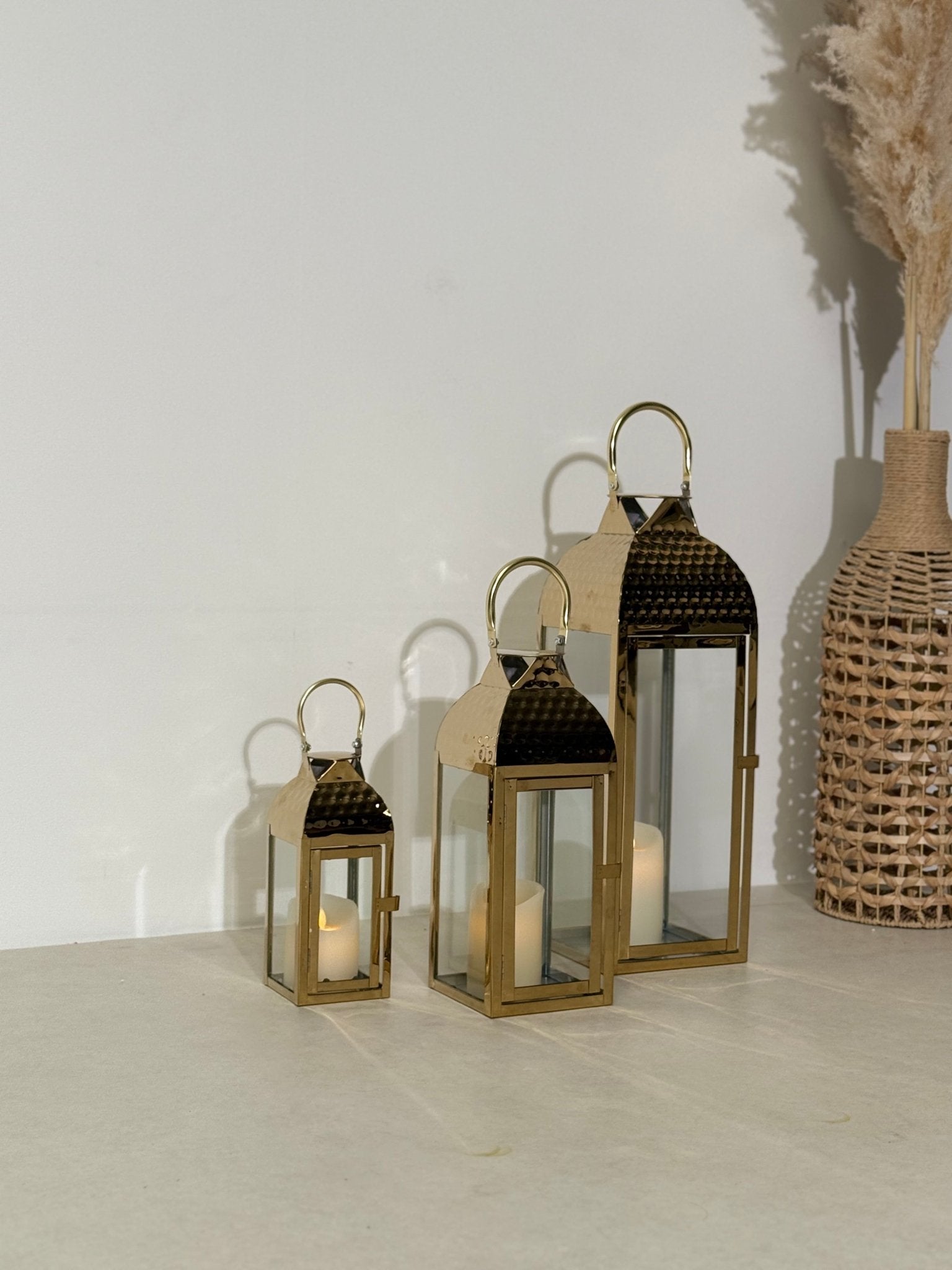 Elegant Modern Lantern Set – Timeless Entryway Accent - SHAGHAF HOME