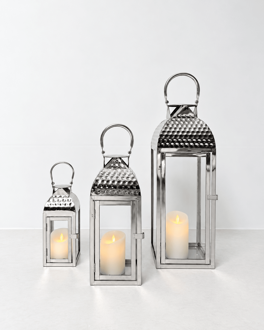 Elegant Modern Lantern Set – Timeless Entryway Accent - SHAGHAF HOME