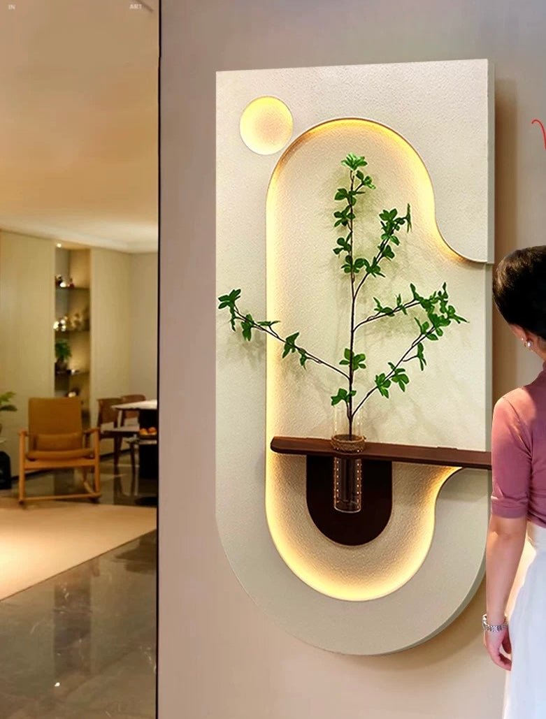 Eleva Modern Sandstone Wall Art with LED Backlight - SHAGHAF HOME