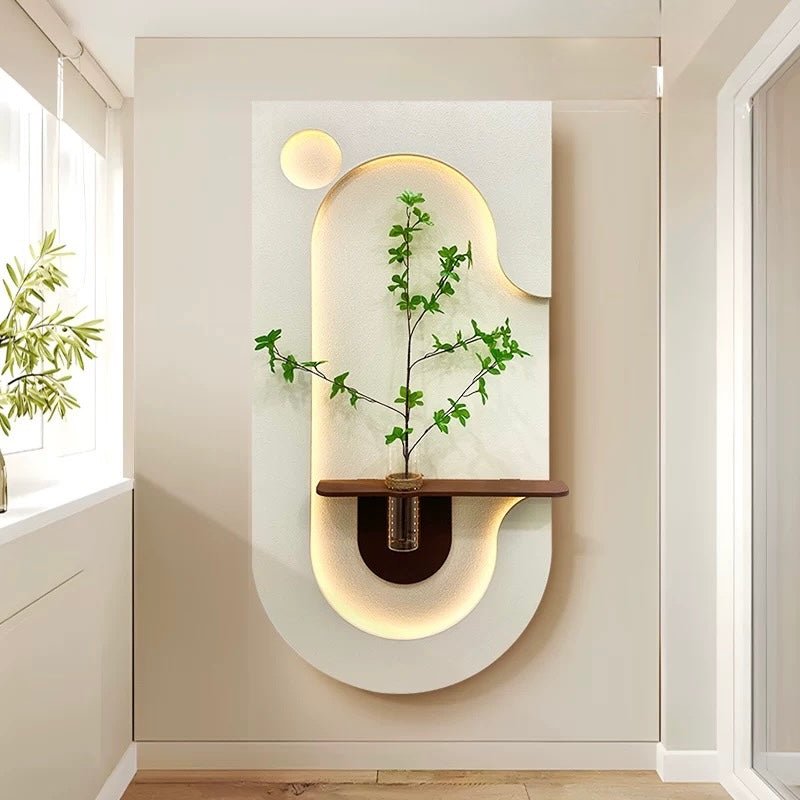Eleva Modern Sandstone Wall Art with LED Backlight - SHAGHAF HOME