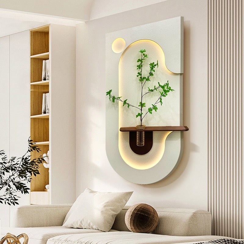 Eleva Modern Sandstone Wall Art with LED Backlight - SHAGHAF HOME