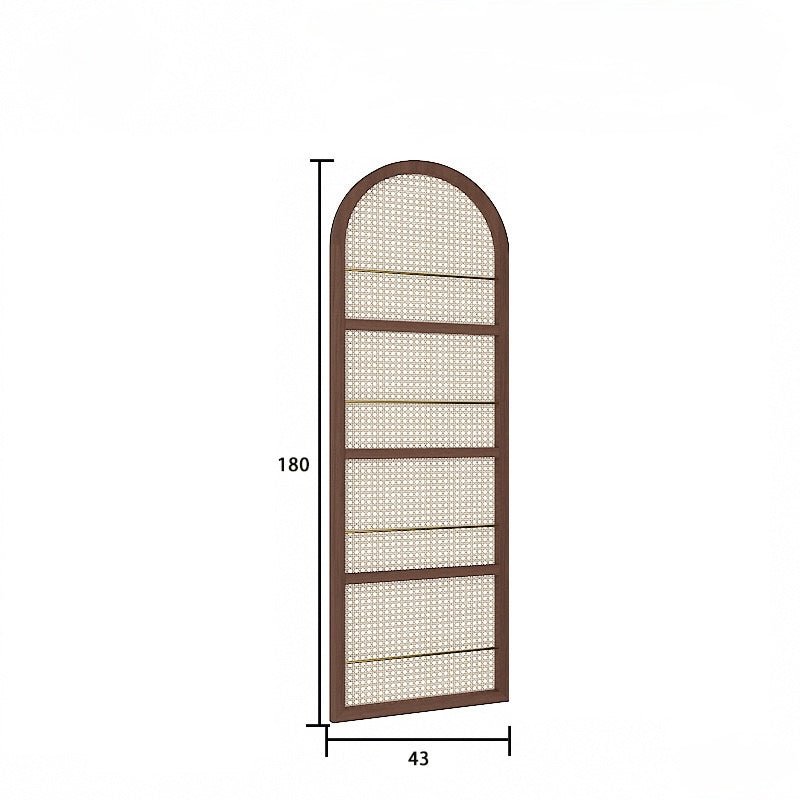 Japanese - Style 4 - Panel Rattan Room Divider with Built - in Shelving – Elegant & Functional Home Decor - SHAGHAF HOME