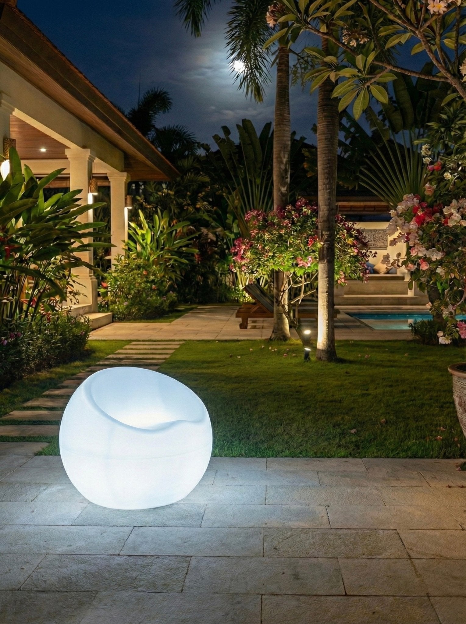 LED Outdoor Apple Stool – Rechargeable & Remote Control - SHAGHAF HOME