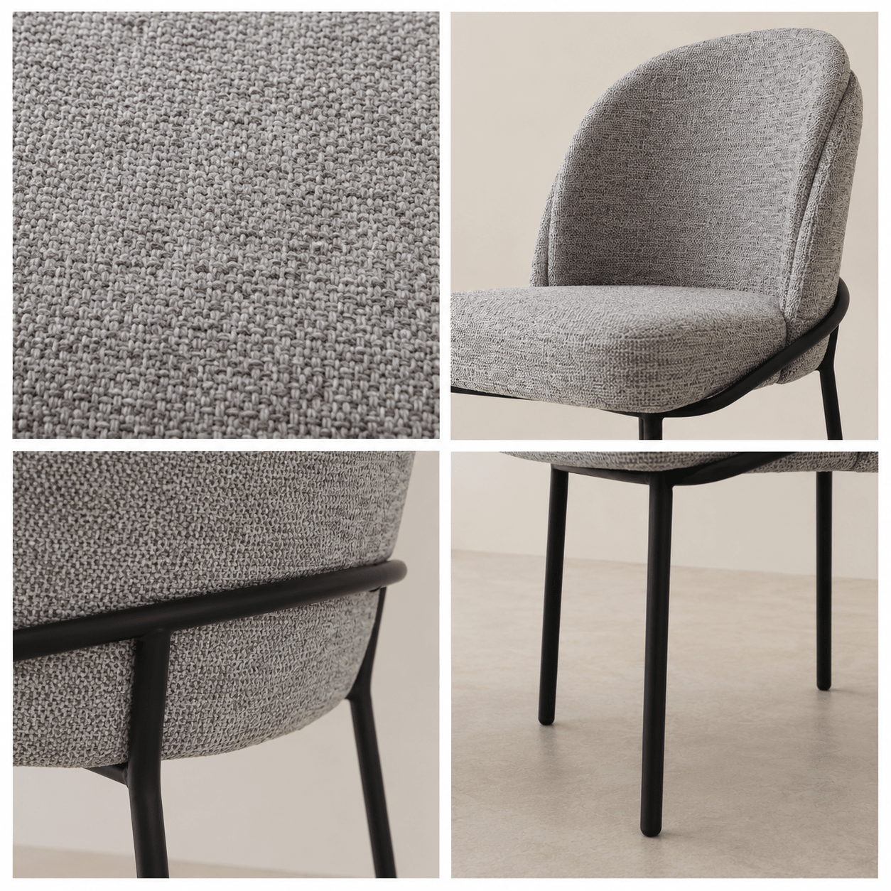 lozara Textured Upholstered Dining Chair - SHAGHAF HOME