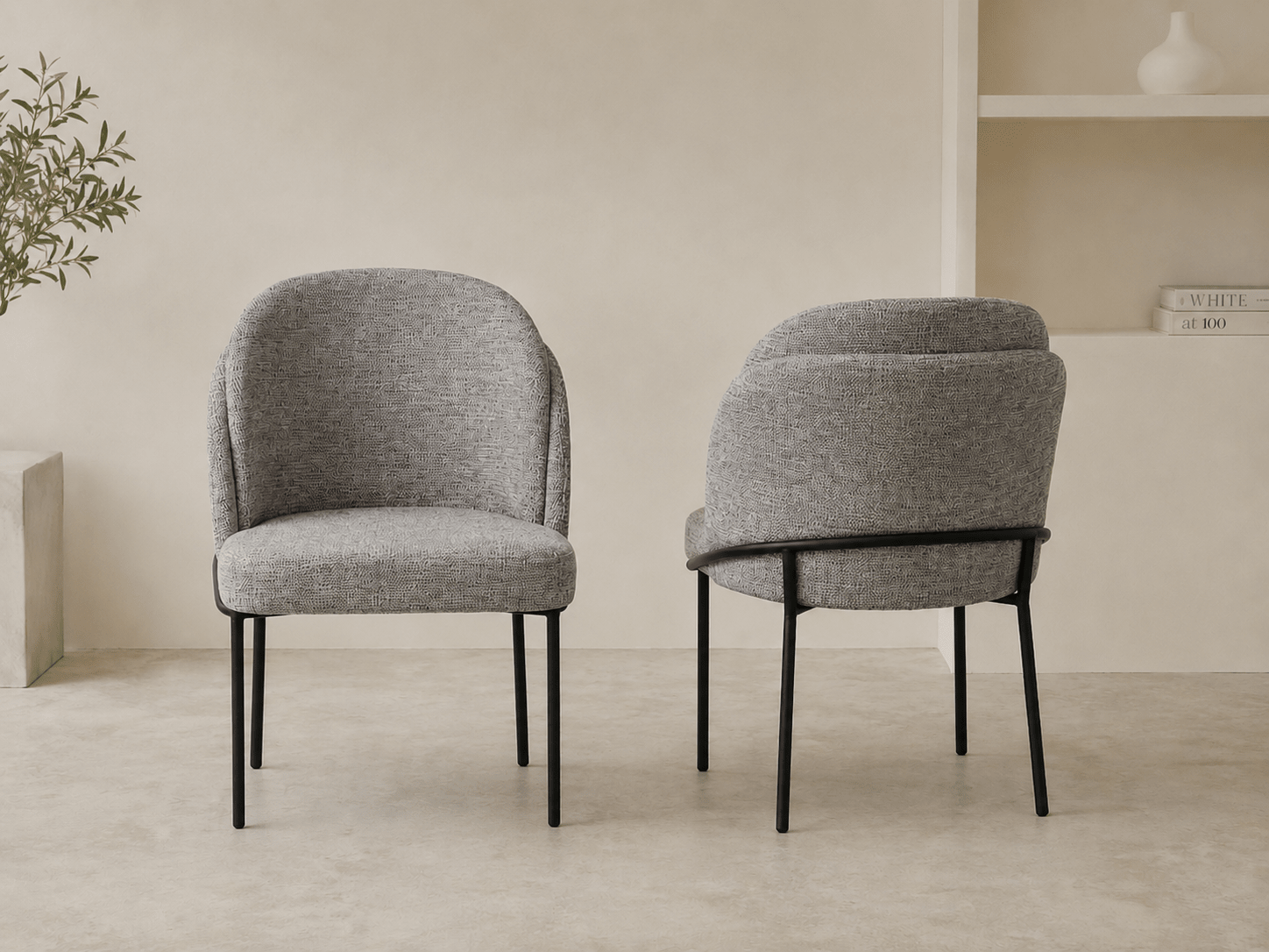 lozara Textured Upholstered Dining Chair - SHAGHAF HOME