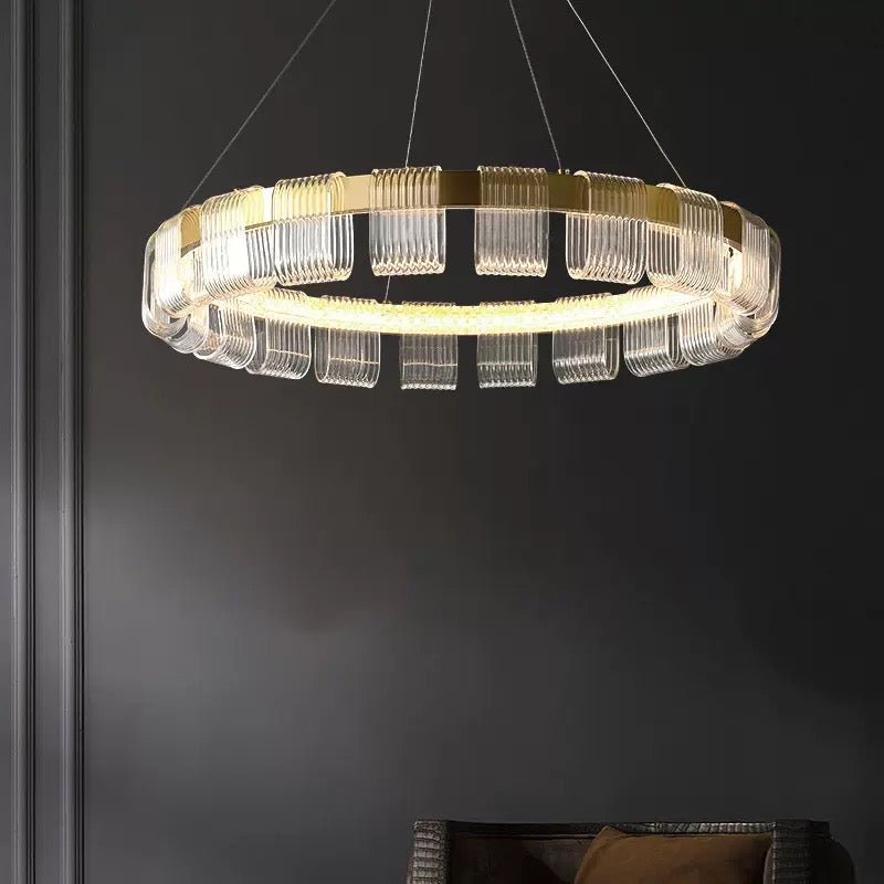 Lumière Halo Acrylic Ring Chandelier - SHAGHAF HOME