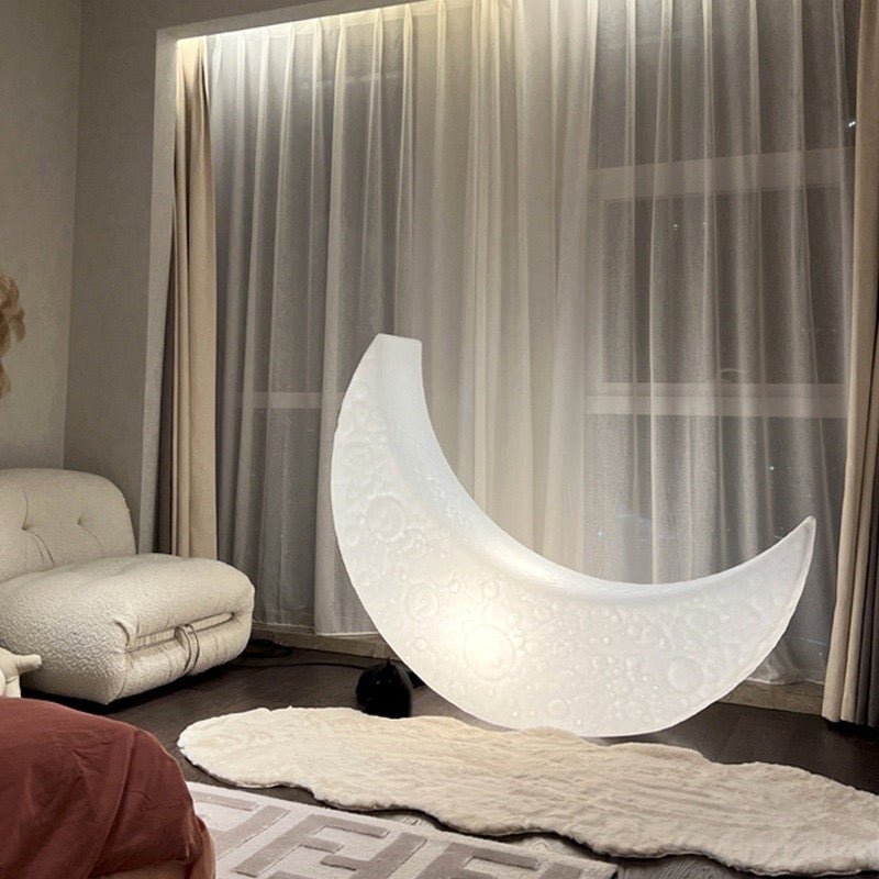 Lunar Moon Glow Crescent Lamp – Modern Resin in door and Outdoor Light - SHAGHAF HOME