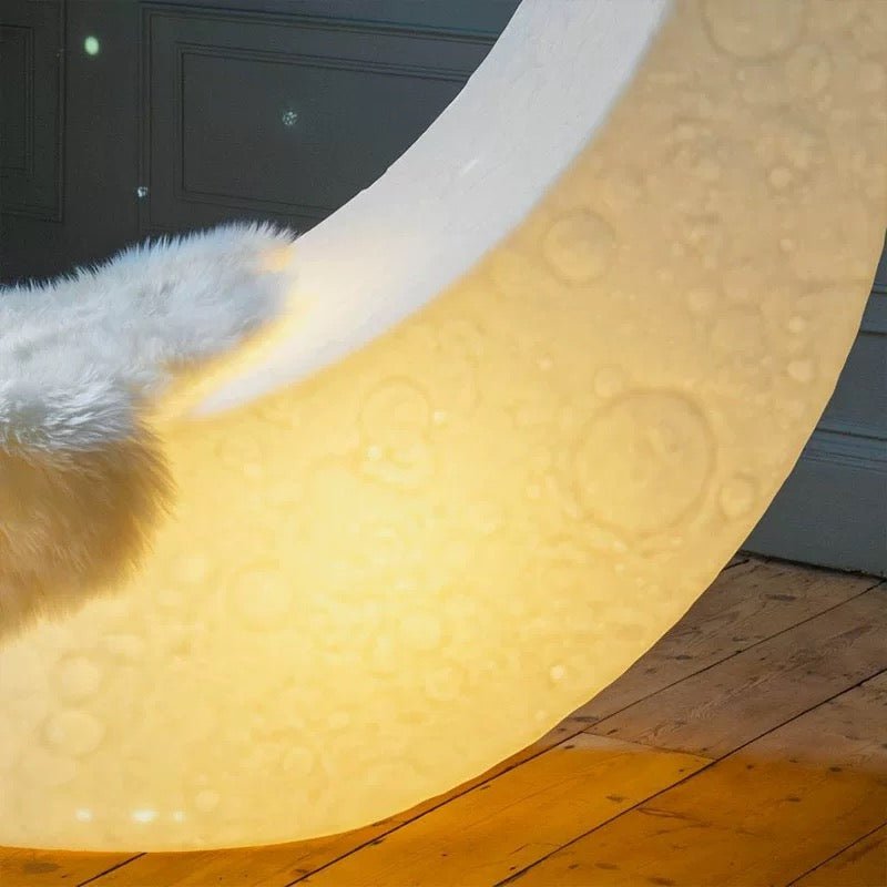 Lunar Moon Glow Crescent Lamp – Modern Resin in door and Outdoor Light - SHAGHAF HOME
